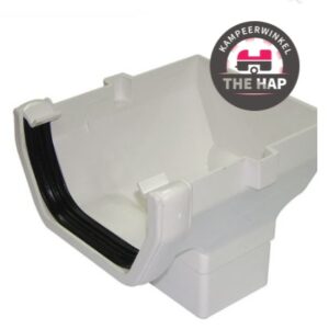 37323 – Square line eindstop van de goot wit